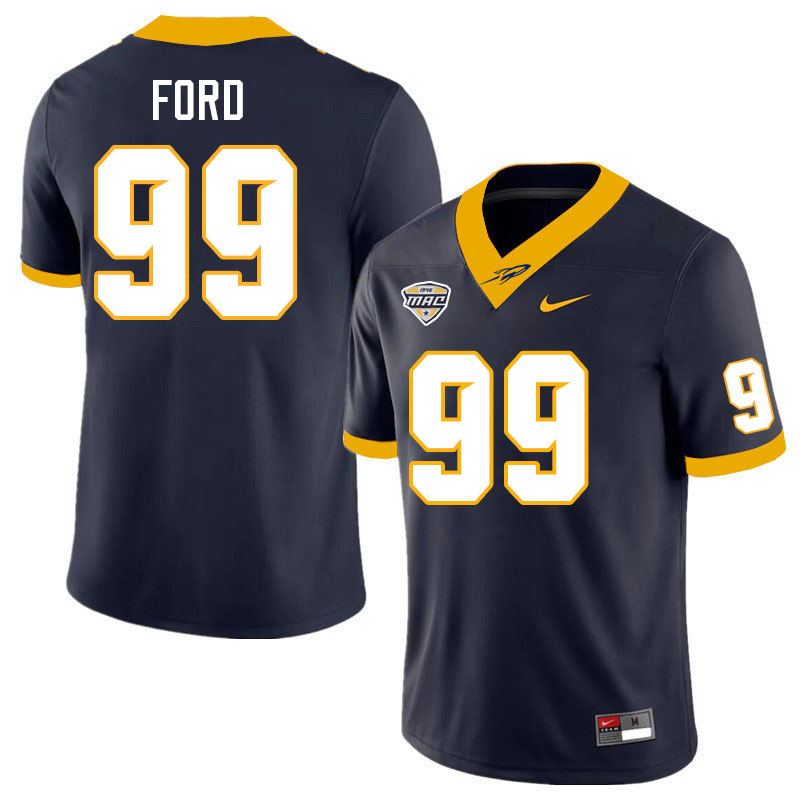 Toledo Rockets #99 Travion Ford College Football Jerseys Stitched Sale-Navy